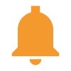 orange bell icon receive notification